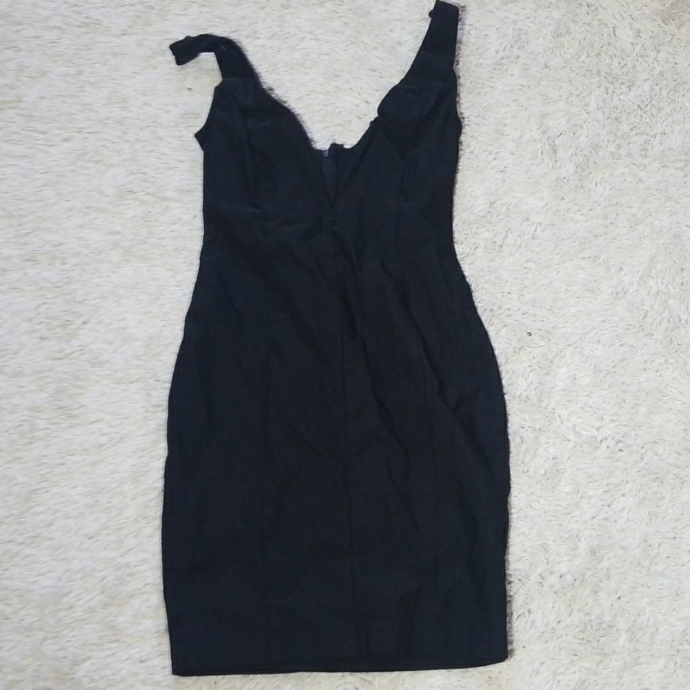 Foreign Exchange mini body con tank black dress Sm
